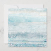 Blauw Strand Zeegolven Kust Bruiloft Save The Date (Achterkant)