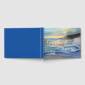 Blauw strand zonsondergang ter zee gastenboek (Volledig)