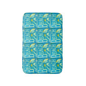 blauw strandbord badmat (Voorkant Verticaal)