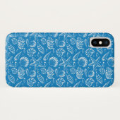Blauw strandpatroon Case-Mate iPhone case (Achterkant (horizontaal))