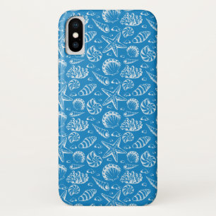 Blauw strandpatroon Case-Mate iPhone case