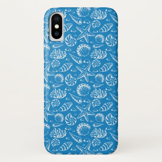 Blauw strandpatroon Case-Mate iPhone case (Achterkant)