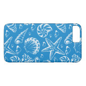 Blauw strandpatroon Case-Mate iPhone case (Achterkant (Horizontaal))