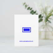 Blauw Streepje Briefkaart (Staand voorkant)