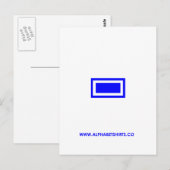 Blauw Streepje Briefkaart (Voorkant / Achterkant)