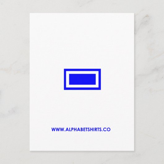 Blauw Streepje Briefkaart (Voorkant)