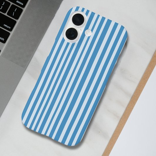 Blauw  streepjespatroon Case-Mate iPhone case