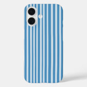 Blauw  streepjespatroon Case-Mate iPhone case (Achterkant)