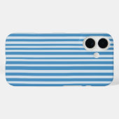 Blauw  streepjespatroon Case-Mate iPhone case (Achterkant (horizontaal))
