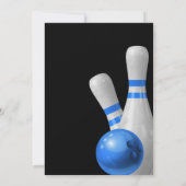 Blauw Strike Up Some fun jongen bowling verjaardag Kaart (Achterkant)
