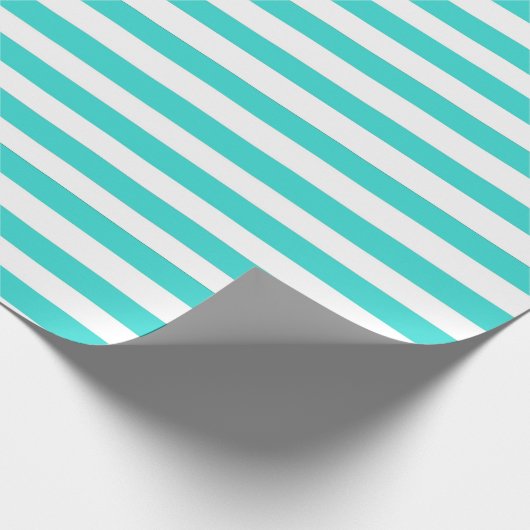 Blauw Striped Cadeaupapier (Hoek)