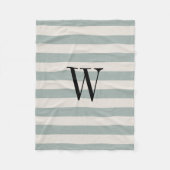 Blauw Stripesonogram | Moderne bosbouw Fleece Deken (Voorkant)