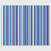 Blauw strippapier cadeaupapier (Vlak)