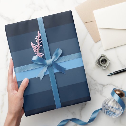 Blauw strippapier cadeaupapier (Geschenken)