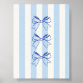 Blauw strippatroon poster (Voorkant)