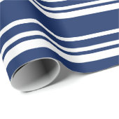 Blauw strippons WRAPPINGPAPIER Cadeaupapier (Rol Hoek)