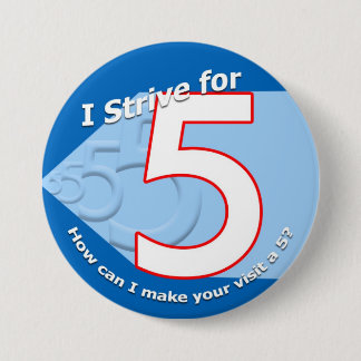 Blauw - Strive voor 5 Button