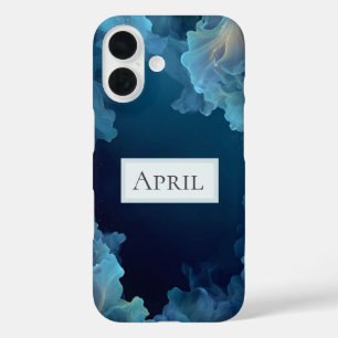 Blauw Stromend Abstract iPhone 16 Hoesje
