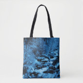 Blauw Stromende Beek Fantasie Natuur Kunst Tote Bag (Voorkant)