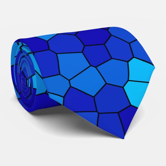 BLAUW STROPDAS (Opgerold)