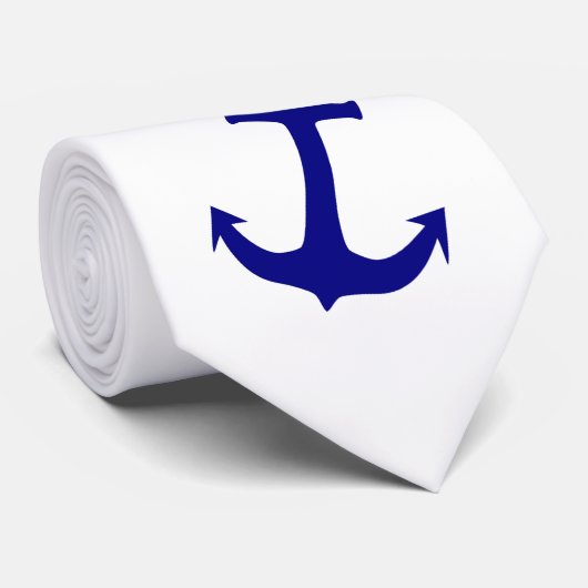 Blauw Stropdas Anchor (Opgerold)