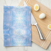 Blauw Stropdas-Dye Waterverf Geometrische KItchen  Theedoek (Quarter Fold)