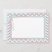 Blauw Stropdas en roze Tutu Twins Hartelijk dank Bedankkaart (Achterkant)