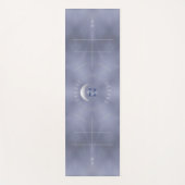 Blauw Stropdas-kleurstof, halve maan, uitlijning Y Yogamat (Voorkant)