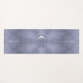 Blauw Stropdas-kleurstof, halve maan, uitlijning Y Yogamat (Voorkant (horizontaal))