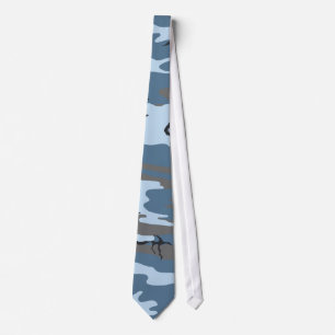 Blauw Stropdas van Camouflage