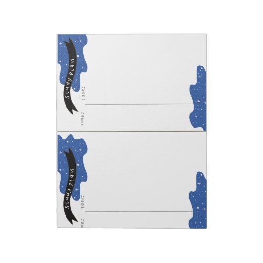 Blauw studieplan notitieblok (Linkerzijde)