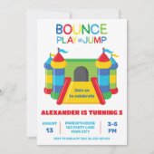 BLAUW STUITER SPELEN EN SPRONG UITNODIGING (Voorkant)