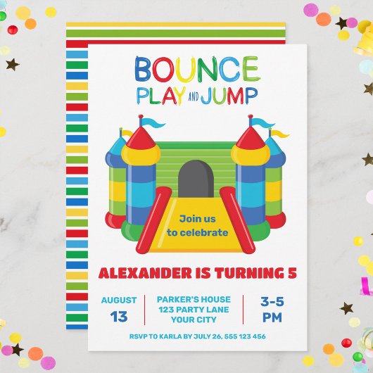 BLAUW STUITER SPELEN EN SPRONG UITNODIGING