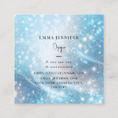 Blauw Subtiele zachte glitter achtergrond Vierkante Visitekaartje (Achterkant)