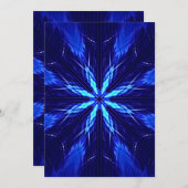 Blauw Suède Ster Design Feestdagenkaart (Voorkant / Achterkant)