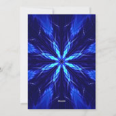 Blauw Suède Ster Ontwerp Feestdagenkaart (Achterkant)
