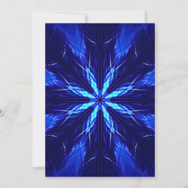 Blauw Suède Ster Ontwerp Feestdagenkaart