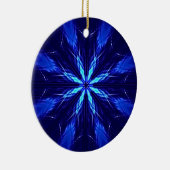 Blauw Suède Sterontwerp Keramisch Ornament (Rechts)