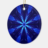Blauw Suède Sterontwerp Keramisch Ornament (Links)