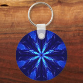 Blauw Suède Sterontwerp Sleutelhanger (Achterkant)