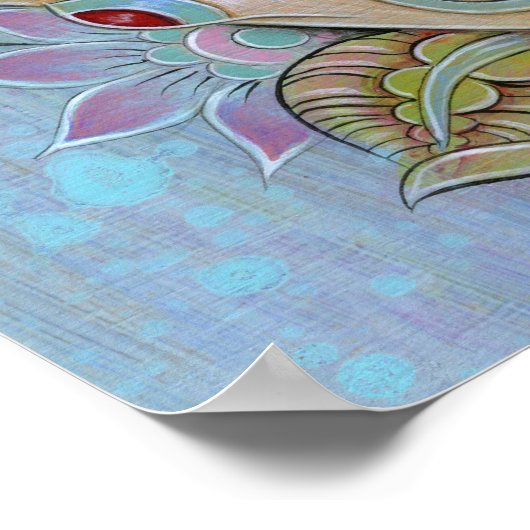 Blauw Suikercanvas Poster (Hoek)