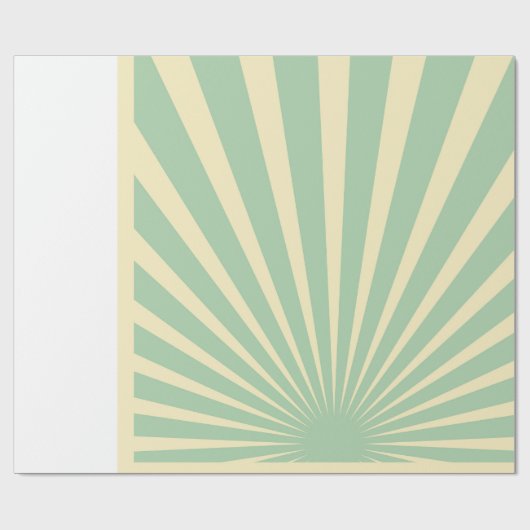 blauw sunburst posters cadeaupapier (Vlak)