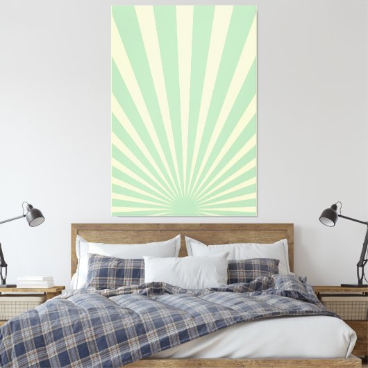  blauw sunburst posters canvas afdruk (Insitu (Slaapkamer))