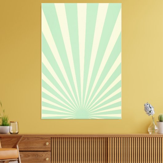 blauw sunburst posters canvas afdruk (Insitu (Woonkamer))