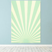 blauw sunburst posters canvas afdruk (Insitu (Houten vloer))