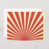  blauw sunburst posters feestdagenkaart (Voorkant / Achterkant)