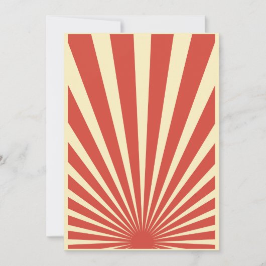  blauw sunburst posters kaart (Voorkant)