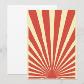  blauw sunburst posters kaart (Voorkant / Achterkant)