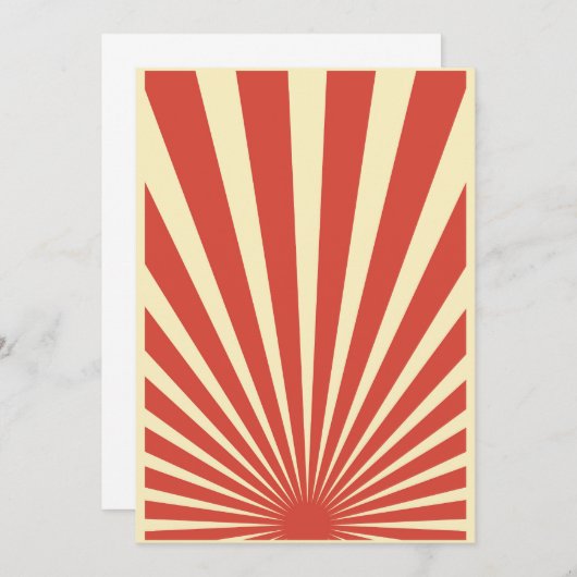  blauw sunburst posters kaart (Voorkant / Achterkant)