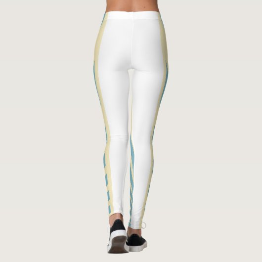 blauw sunburst posters leggings (Achterkant)
